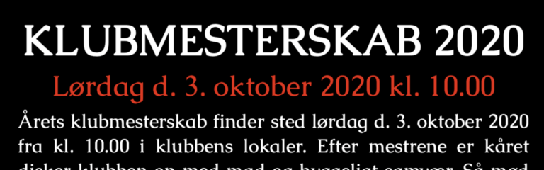 Klubmesterskab 2020